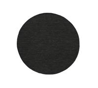 RugVista Handloom Flat, Tapis, Kilims, Ø 200 cm, Rond, Poil Ras, Salle de séjour, à Manger, Chambre, Nettoyage Sec Seulement, Certifié Care & Fair, Noir