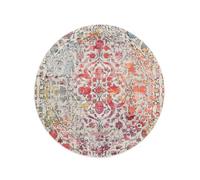 RugVista Kaleidoscope, Tapis, Ø 200 cm, Rond, Poil Moyen, Salle de séjour, à Manger, Chambre, Cuisine, Nettoyage Sec Seulement, Multi