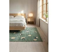 RugVista Linnea Tapis pour Enfants, 100 x 160 cm, Vert | Modernes, Rectangulaire, Poil moyen, Nettoyage à sec seulement, Oeko-Tex 100, Sans produits chimiques dangereux