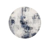 RugVista Mila, Tapis, Modernes, Ø 200 cm, Rond, Poil Moyen, Salle de séjour, à Manger, Chambre, Cuisine, Nettoyage Sec Seulement, Oeko_tex_100, Bleu/Gris