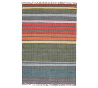 RugVista Rainbow Stripe, Tapis, Modernes Nos Designers, 140 x 200 cm, Rectangulaire, Poil Ras, Nettoyage à Sec Seulement, Certifié Care & Fair, Gris
