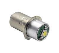 Ruiandsion 1 x haute puissance P13.5s mise à niveau ampoule 3 W LED 200LM pour 12 14.4 18 3 6 24 V Blanc 6000 K/4300 K Blanc chaud lumières pour Maglit lampe de poche torche Phare Lampe 3.00 wattsW