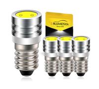 Ruiandsion 4pcs 3V E10 ampoules à LED super brillantes ampoules à LED blanches COB 6000K pour lampe de poche