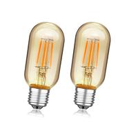 Ruiandsion Ampoule Edison 5V E27 Lot de 2, Lampe LED vintage T45 2200K pour utilisation hors réseau, Lampe décorative blanc chaud bougie