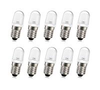 Ruiandsion Ampoule LED E10 220V 230V AC Culot à visser 8mm, Économie d'énergie, Voyant indicateur LED, Ampoule de remplacement culot E10, Blanc (Lot de 10)
