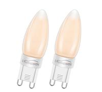 Ruiandsion G9 Ampoule LED dimmable 2200k blanc chaud 220-240V 4w 4 filaments LED G9 ampoule domestique équivalente à 40W lampe halogène pour intérieur plafonnier à suspension (2pcs)
