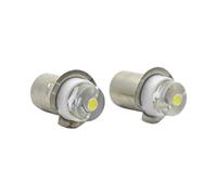Ruiandsion Lot de 4 Ampoules LED P13.5S 6000K Blanc Froid 150lm DC 3-18V 0.5W Terre Négative Remplacement pour Lampe Torche Vélo Éclairage Intérieur
