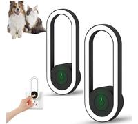 RuiDay Pawshield Ultrasonique Gardien de Maison, Anti-puces pour Chats, Protection à 360° pour Chats et Chiens, Non Intrusif, Répulsif Ultrasons pour Interieur (2pcs Noir)