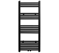 RUIG* CHIC Sèche-serviettes eau chaude à rails - KENNETH - droits noir 500 x 1160 mm 905320