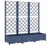 RUIG - NEUF JARDINIERE - BAC A FLEUR Jardinière avec treillis - Gris foncé 120x40x121,5 cm PP CL31401