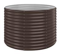 RUIG - NEUF JARDINIERE - BAC A FLEUR Jardinière de jardin Acier enduit de poudre 100x100x68cm Marron CL24165