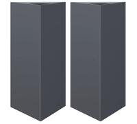 RUIG - NEUF JARDINIERE - BAC A FLEUR Jardinières 2 pcs anthracite triangulaire 40x34,5x70 cm acier CL31009