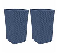 RUIG - NEUF JARDINIERE - BAC A FLEUR Jardinières 2 pcs gris 32,5x32,5x57 cm polypropylène CL83992