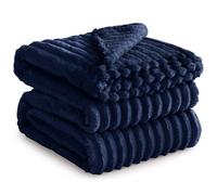 RUIKASI Plaid Polaire Canapé XXL - Couverture Lit 2 Personnes Bleu Marin, Grande Taille Chaud et Épaisse Hiver