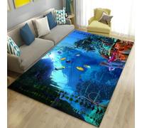 RUILBJM Tapis 3D Dauphin sous-Marin, Décor Salon Chambre Antidérapant Lavable (Couleur-1,80x160cm)