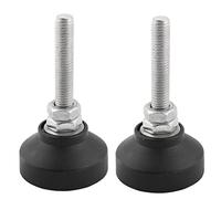 Ruilogod Base Ronde en Plastique ménage Meubles de Meubles de Meubles réglables de nivellement m8 x 60mm 2pcs