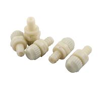 Ruilogod Distributeur d'eau en plastique Barb connecteur à vis Embout de vidange Valve Beige