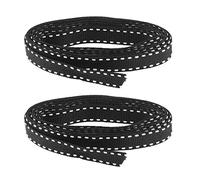 Ruilogod Polyester Home Sac Candy Sac Cake Coffret Craft Ruban attaché 3.3 mètres 2pcs noir