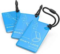 RUILON 3 Cartes RFID pour serrure connectee porte entree, Smart card pour cylindre electronique, 13.56MHz, Bleu