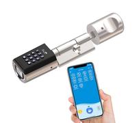 RUILON Serrure connectee porte entree PBL - IP65 Cylinder à code 40x30 | Serrure electronique 5 min d'installation facile, Bluetooth APP Commande, portes 50-100 mm, Code temporaire personnalisable