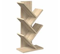 RuiNingRN Bibliothèque d'arbre à 4 étages en bois de 30 x 18 x 60 cm, peu encombrante, polyvalente, stable, idéale pour le salon, le bureau, la chambre d'enfant, avec espace de rangement