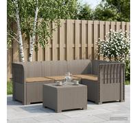 RuiNingRN Canapé de jardin modulaire avec 4 éléments d'assise, partie d'angle et centrale, design résistant aux intempéries pour terrasse, balcon, véranda, confort, rembourrage, accoudoirs, pièces de