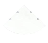 RuiNingRN Lot de 2 étagères d'angle avec supports chromés, verre transparent, 45 x 45 cm, étagère murale robuste pour cuisine, salle de bain, salon, chambre à coucher, bureau, rangement de rangement