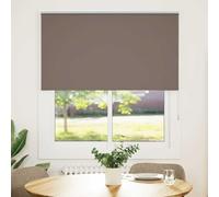 RuiNingRN Store enrouleur occultant marron café, 120 x 130 cm, largeur du tissu 116,6 cm, avec connecteur de chaîne pour brise-vue et protection solaire, facile à monter, convient pour chambre à