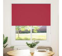 RuiNingRN Store enrouleur occultant rouge, 140 x 150 cm, largeur du tissu 136,6 cm, polyester, avec connecteur de chaîne et supports de serrage pour fenêtres et portes, protection solaire, brise-vue