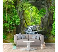 Ruisseau De La Grotte De La Forêt Verte Papier Peint Mural Papier Peint De Fond Décoration Industrielle Décoration De La Chambre À Coucher Papier Peint 3D Décoration Intérieure Pâte 200(L) x150(H) cm