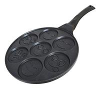 Poêle à crêpes avec des smileys, également adaptée aux crêpes, 26 cm, revêtement antiadhésif, compatible induction