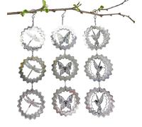 Rukjmqi Carillons À Vent D'Extérieur | Décoration carillons éoliens 3 pièces en acier inoxydable,Set de disques effarouche-oiseaux,pour Patio, Porche, Jardin, Balcon, Terrasse, Maison, Porte, Fenêtre,