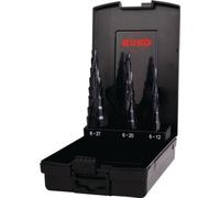 RUKO 101087PRO Step drill bit set 3-piece 6 - 12 mm, 6 - 20 mm, 6 - 27 mm HSS Triangular shank 1 Set
