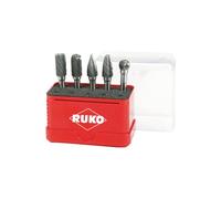RUKO Fraises sur tige 116004 Carbure de tungstène Ø10 mm tige 6 mm pour fonte acier titane 5 pièces