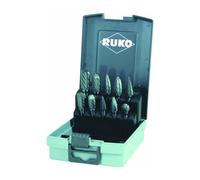 RUKO Fraises sur tige 116004 Carbure de tungstène Ø10 mm tige 6 mm pour fonte acier titane 5 pièces