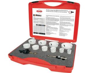 RUKO 126303 Hole saw set 12-piece 19 mm, 22 mm, 25 mm, 29 mm, 35 mm, 38 mm, 44 mm, 51 mm, 57 mm, 64 mm cobalt 1 Set