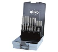 RUKO 21 pièces Jeu de tarauds à main M DIN 352 HSSE-Co 5 dans un coffret en plastique - 245001ERO