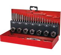RUKO 245010 Set de tarauds pour machine 31 pièces métrique M3, M4, M5, M6, M8, M10, M12 coupe à droite HSS 1 set