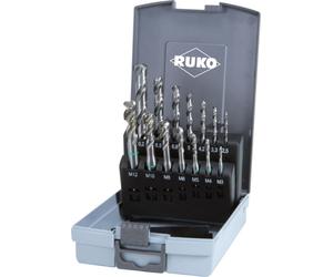 RUKO 245048RO CNC tap set 14-piece metric DIN 371, DIN 376 HSS 1 Set