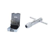 Ruko 245048RO Coffret de 14 tarauds HSS DIN 371/376 & BGS 1981 | Porte-outils avec poignée coulissante pour taraud | M5 - M12 | 110 mm