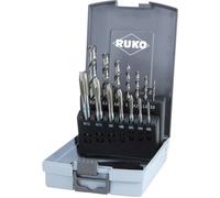 RUKO 245048RO Set de tarauds pour machine 14 pièces métrique M3, M4, M5, M6, M8, M10, M12 coupe à droite DIN 371, DIN 376 HSS 1 set