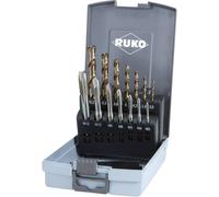 RUKO 245051RO Set de tarauds pour machine 14 pièces métrique M3, M4, M5, M6, M8, M10, M12 coupe à droite DIN 371, DIN 376 HSSE-Co