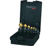 RUKO A102152TRO Jeu de fraises coniques 6.3 mm, 8.3 mm, 10.4 mm, 12.4 mm, 16.5 mm, 20.5 mm HSS TiN 1 set