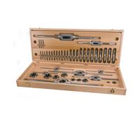 RUKO jeu de tarauds et filières HSS UNC 44 pièces dans un coffret en bois - 245072