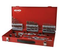 RUKO Coffret de tarauds et filières HSSE-Co 5 de 44 pièces en cassette industrielle - 245030E