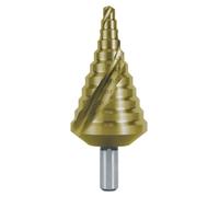 RUKO foret étagé HSS-TiN à spirale cannelée avec affûtage en croix pour presse-étoupes métriques taille 17 Ø 6,5 - 40,5 mm - 101090T