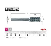 Ruko Fraise sur tige en carbure Ruko forme A cylindrique (ZYA) avec denture frontale diamètre 12 mm Quantité:1