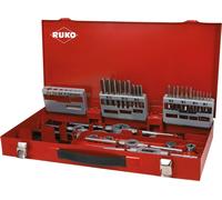 RUKO Jeu de tarauds et filières 37 pièces HSSE-Co 5 en cassette industrielle - 245020E