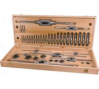 RUKO jeu de tarauds et filières HSS UNC 44 pièces dans un coffret en bois - 245072