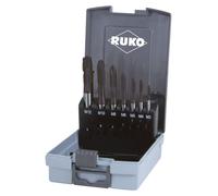 RUKO Jeu de tarauds machine HSSE-Co 5 TiAlN en cassette plastique 7 pièces - 245068RO